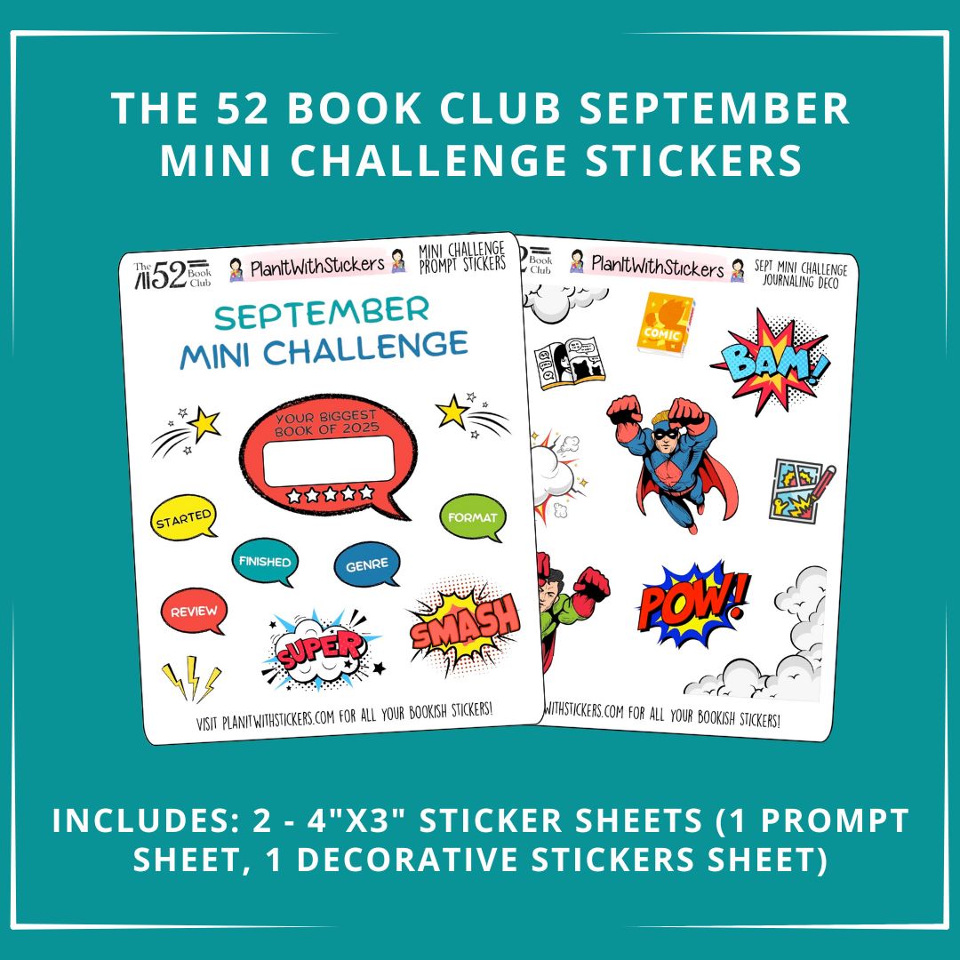 The 52 Book Club Mini Challenge Sticker Set - September 2025