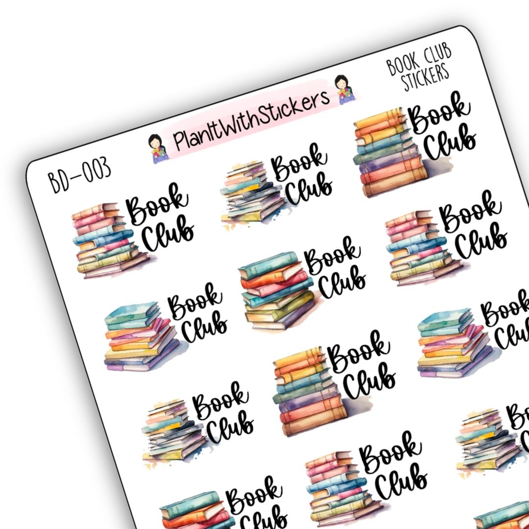 Book Club Meeting Bookish Icon Sticker