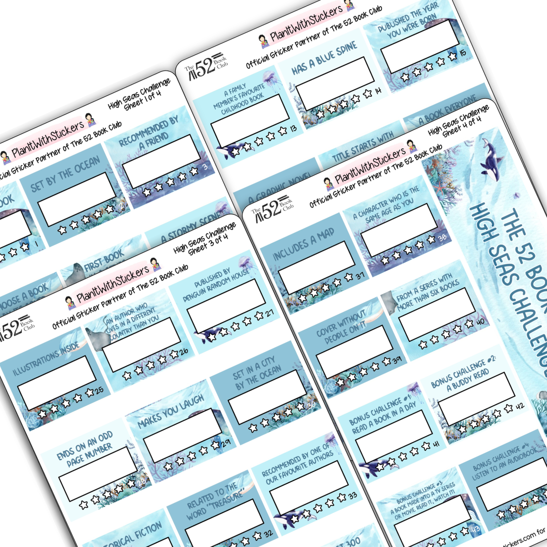 High Seas - The 52 Book Club Reading Challenge Prompt Sticker Set