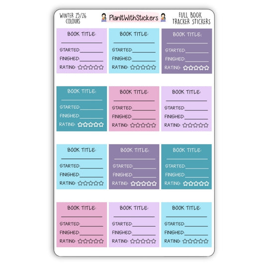 Full Book Reading Tracker - Winter 2025 Bookish Collection