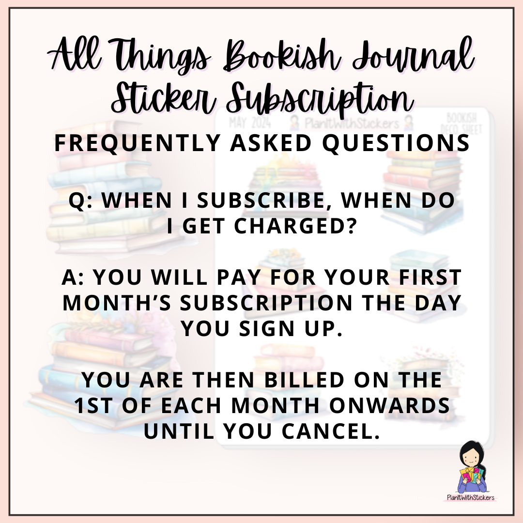 All Things Bookish Journal Sticker Subscription (December Final Month)