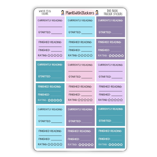 Currently Reading & Finished Reading Book Tracker Stickers - Winter 2025 Bookish Collection