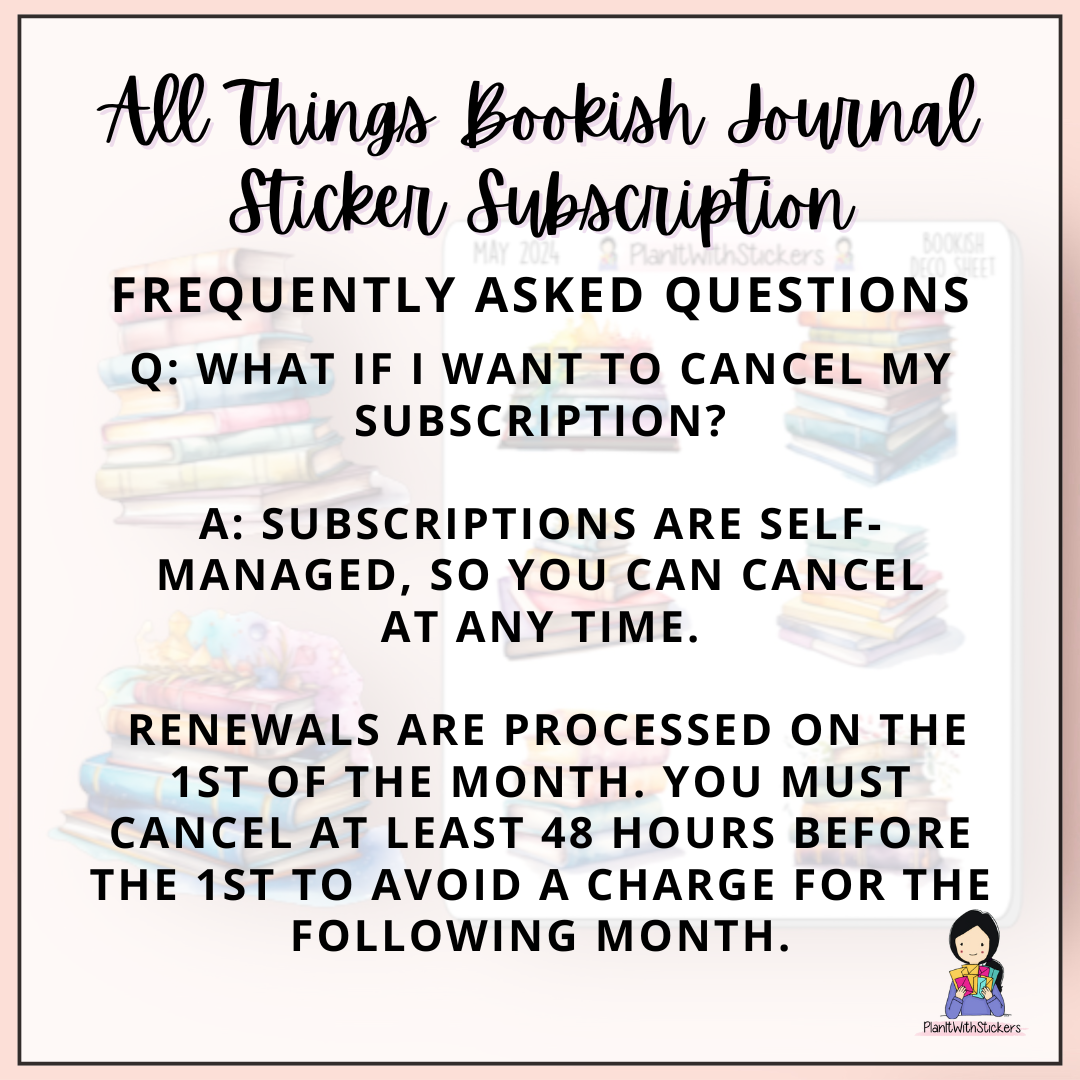 All Things Bookish Journal Sticker Subscription (December Final Month)