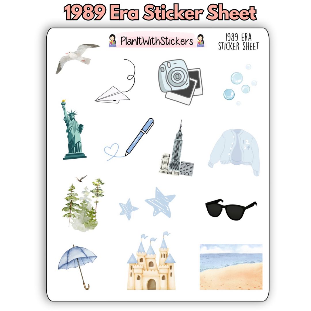 Eras Collection Deco Sticker Sheets (10 Eras Available)
