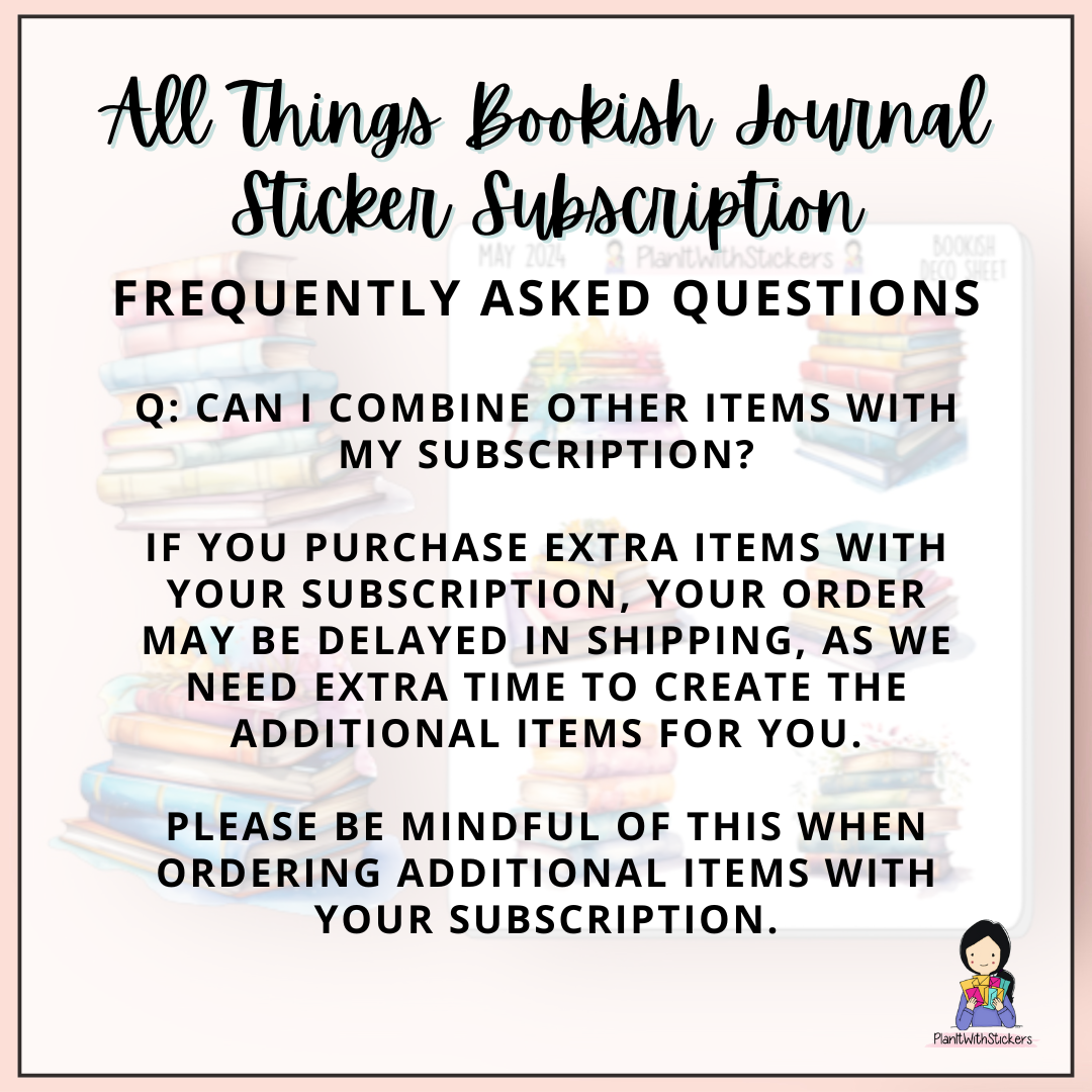 All Things Bookish Journal Sticker Subscription (December Final Month)