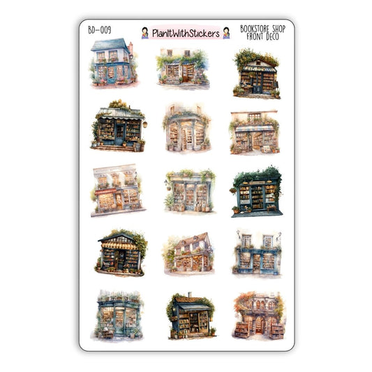 Bookstore Shop Front Deco Stickers