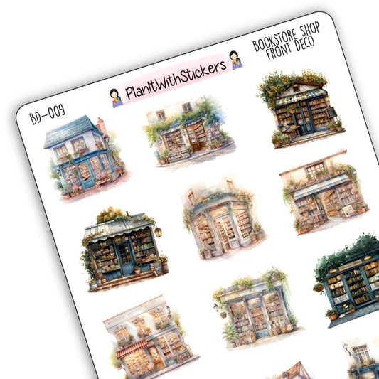 Bookstore Shop Front Deco Stickers