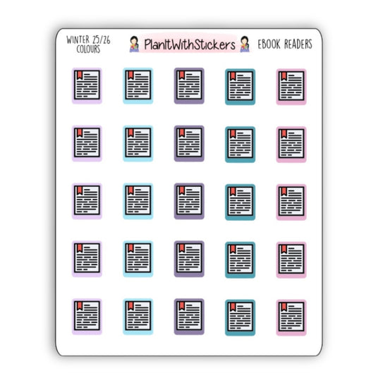E-Reader Icon Sticker - Winter 2025 Bookish Edition