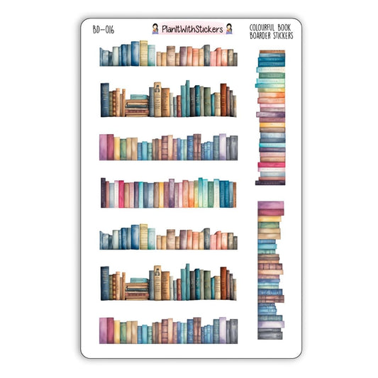 Colourful Book Border Stickers