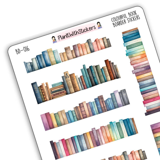 Colourful Book Border Stickers