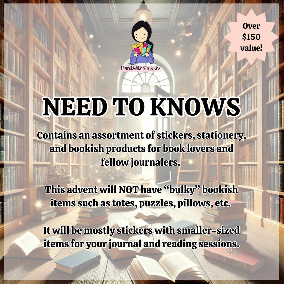 WAITLIST: 12 Days Bookish Advent Calendar (No Discounts, Please Read Description!!)