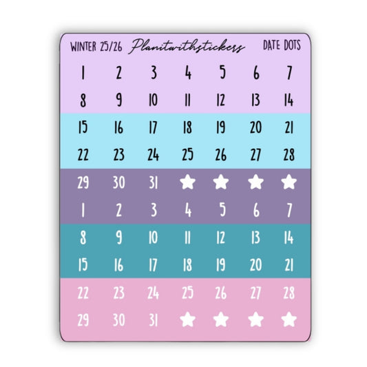 Date Dots - Winter 2025 Collection