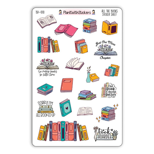 All The Bookish Things Deco Sticker Sheet