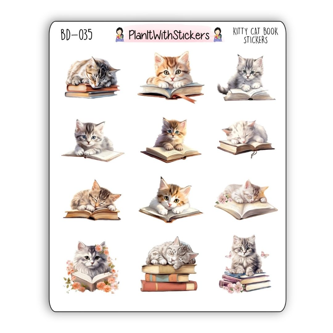 Kitty Cat Book Stickers