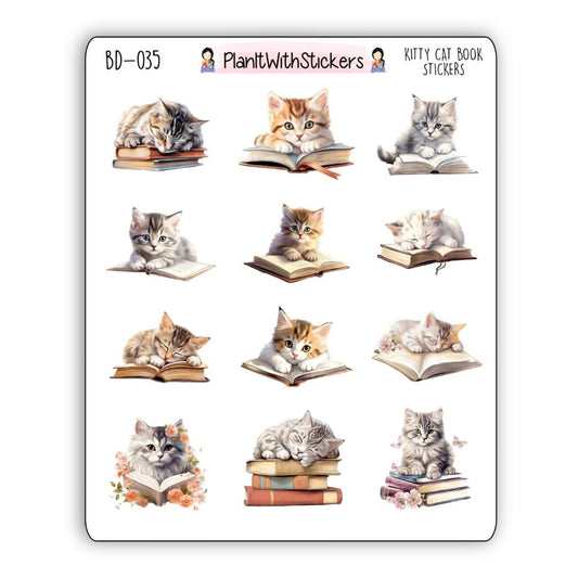 Kitty Cat Book Stickers