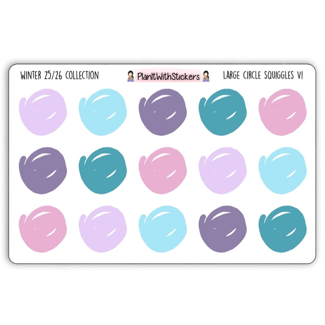 Large Circle Squiggles V1 - Winter 2025 Colours