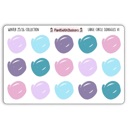 Large Circle Squiggles V1 - Winter 2025 Colours