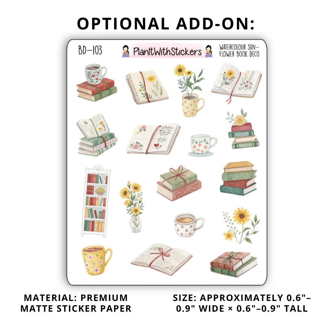 2020 - The 52 Book Club Reading Challenge Prompt Sticker Set