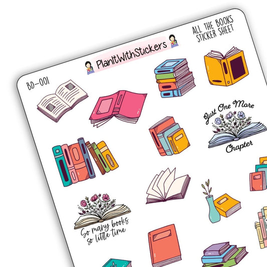 All The Bookish Things Deco Sticker Sheet