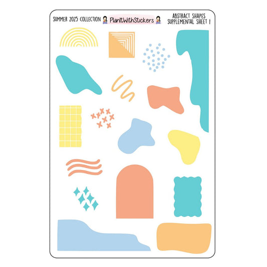 Abstract Shapes Supplemental - Summer 2025 Colours (2 sheets)