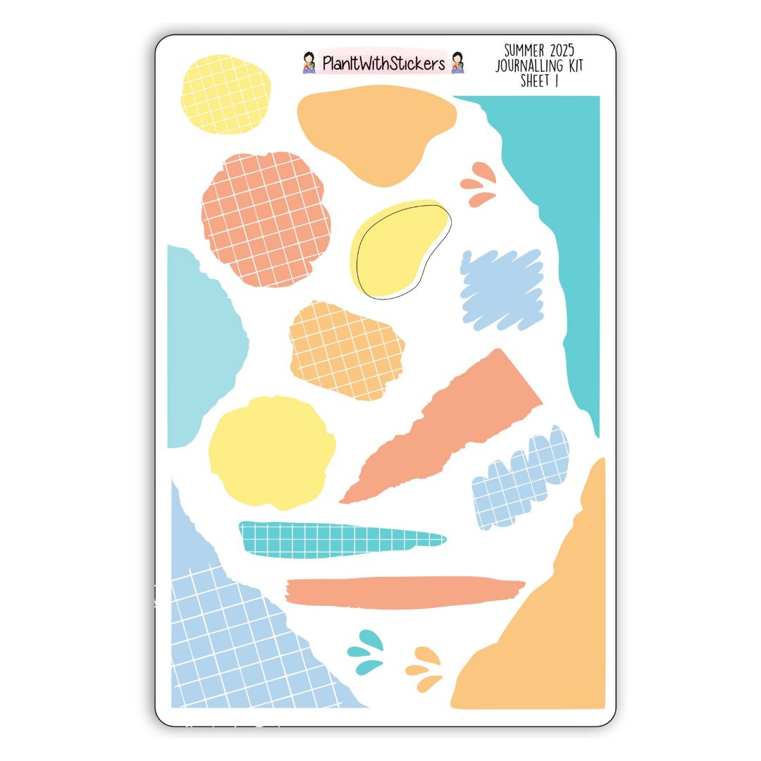 Bullet Journaling Kit - Summer 2025 Colours (2 sheets)