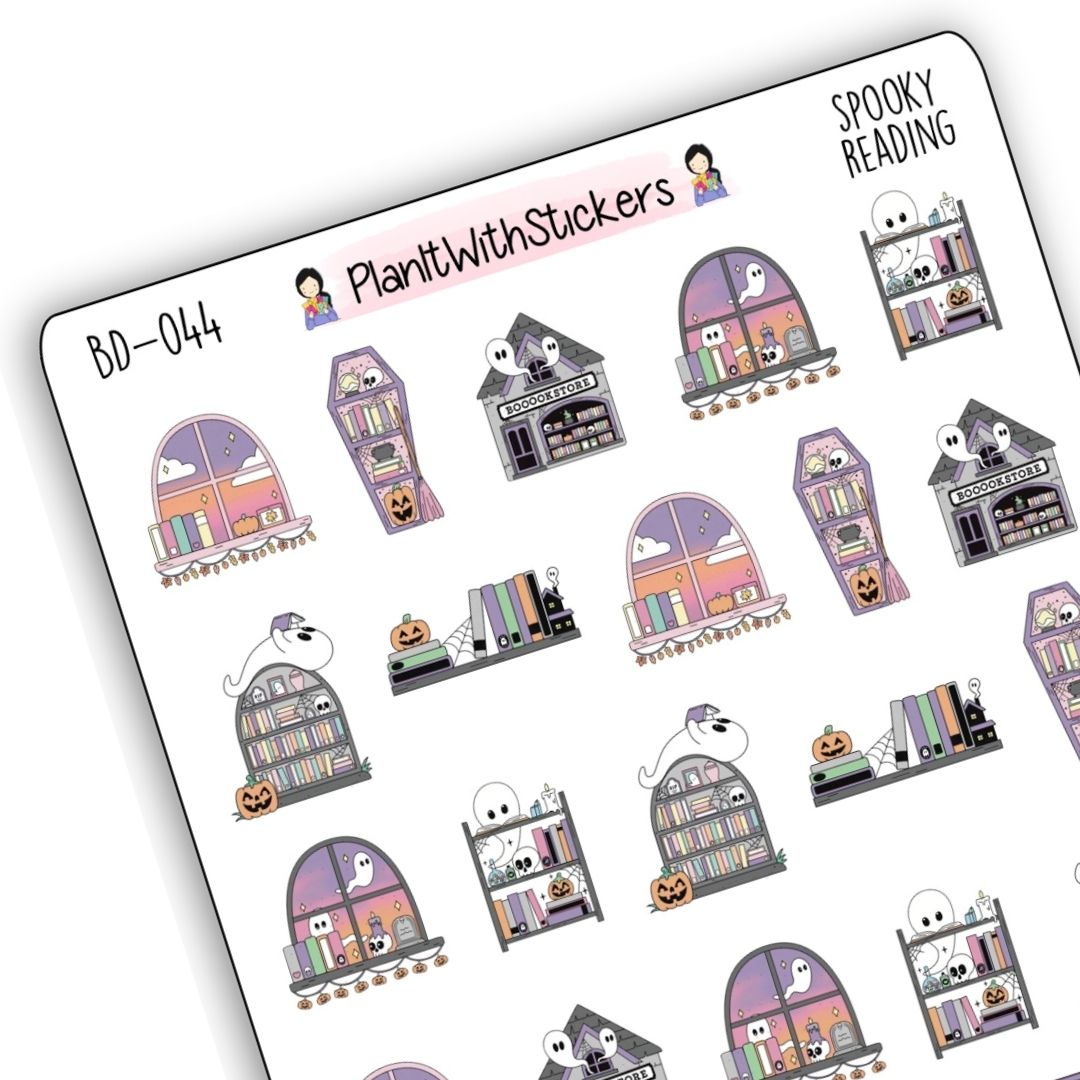 Spooky Bookish Deco Stickers