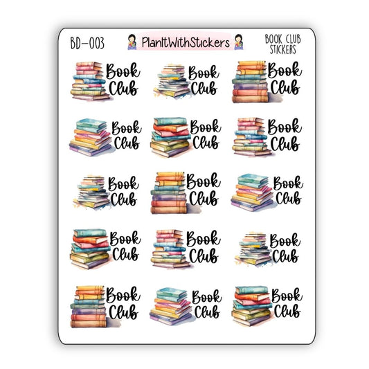 Book Club Meeting Bookish Icon Sticker