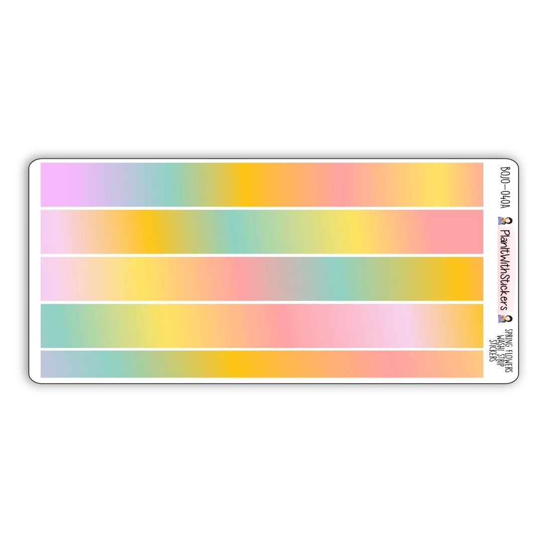 Spring Flowers Long Washi Strips (April Colours)