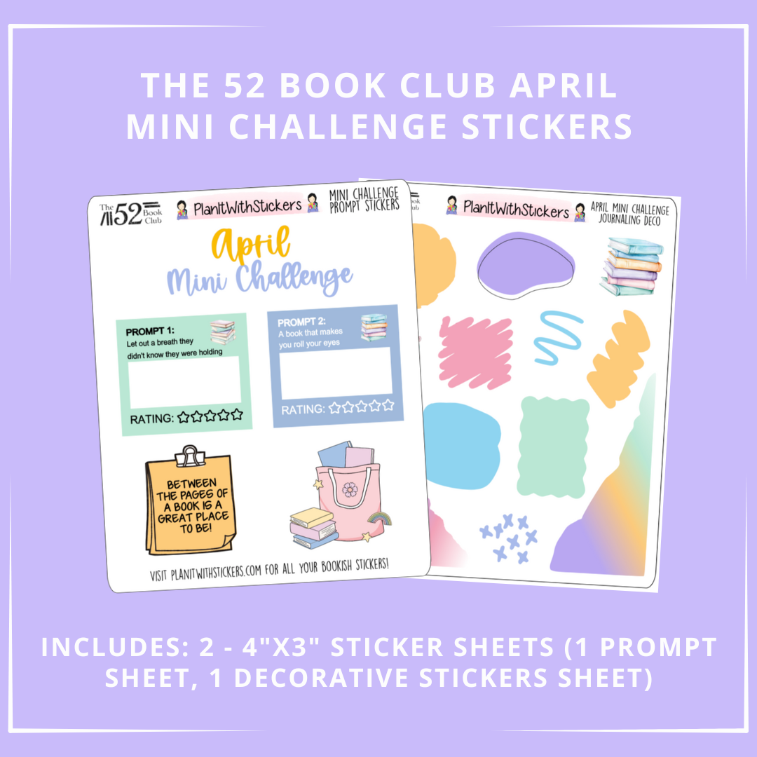 The 52 Book Club Mini Challenge Sticker Set - April 2025