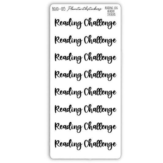 Reading Challenge Script - Bookish Script Stickers