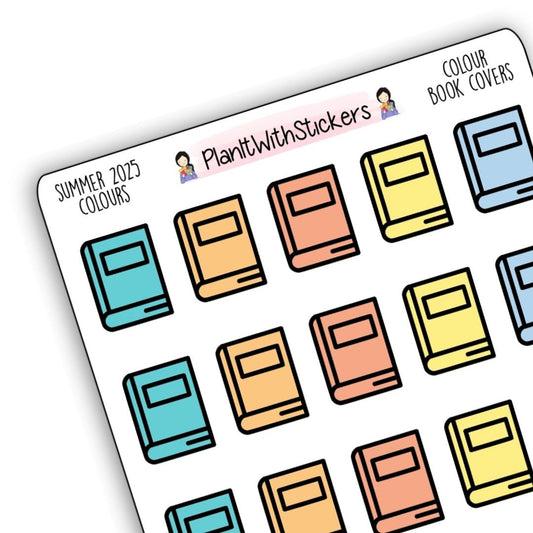 Book Cover Icon Stickers – Summer 2025 Collection