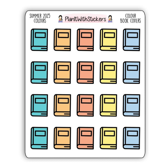Book Cover Icon Stickers – Summer 2025 Collection