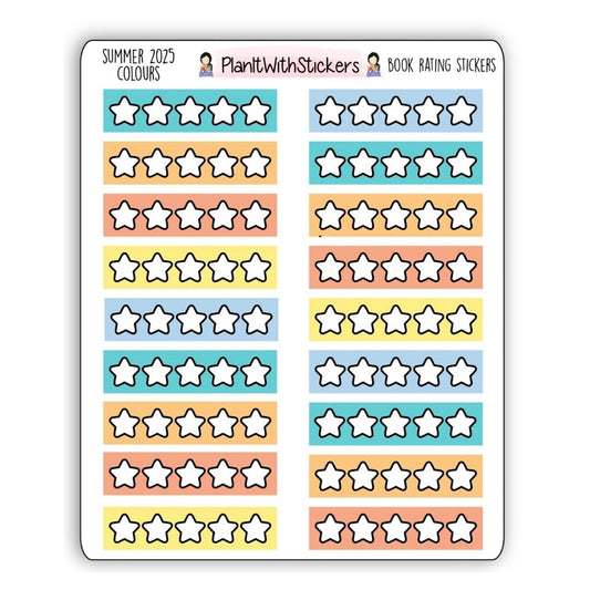 Star Rating Stickers – Summer 2025 Collection