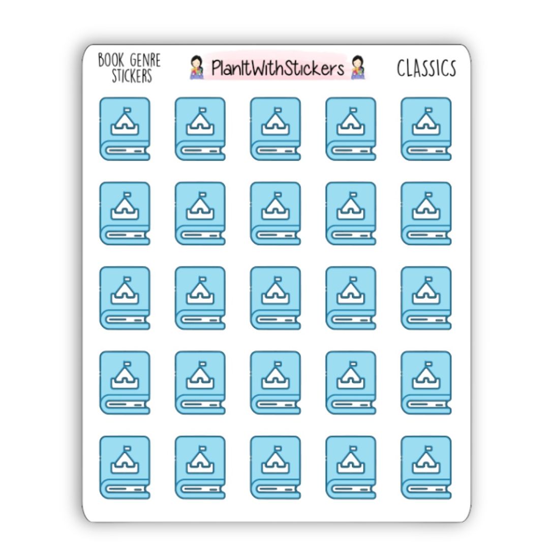 Classics Book Genre Icon Sticker