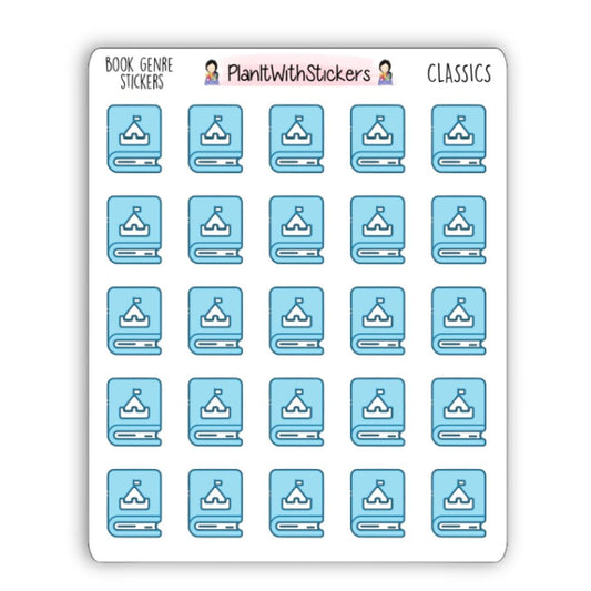 Classics Book Genre Icon Sticker
