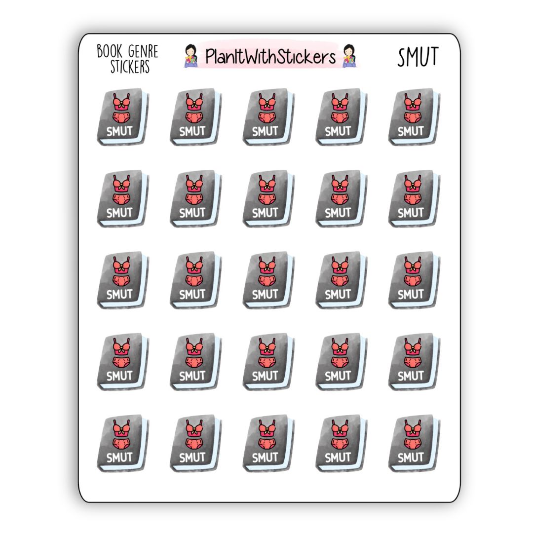 Smut Book Genre Icon Sticker