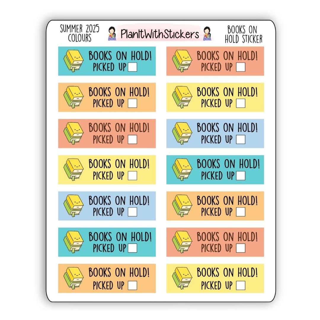Library Books On Hold Stickers – Summer 2025 Collection