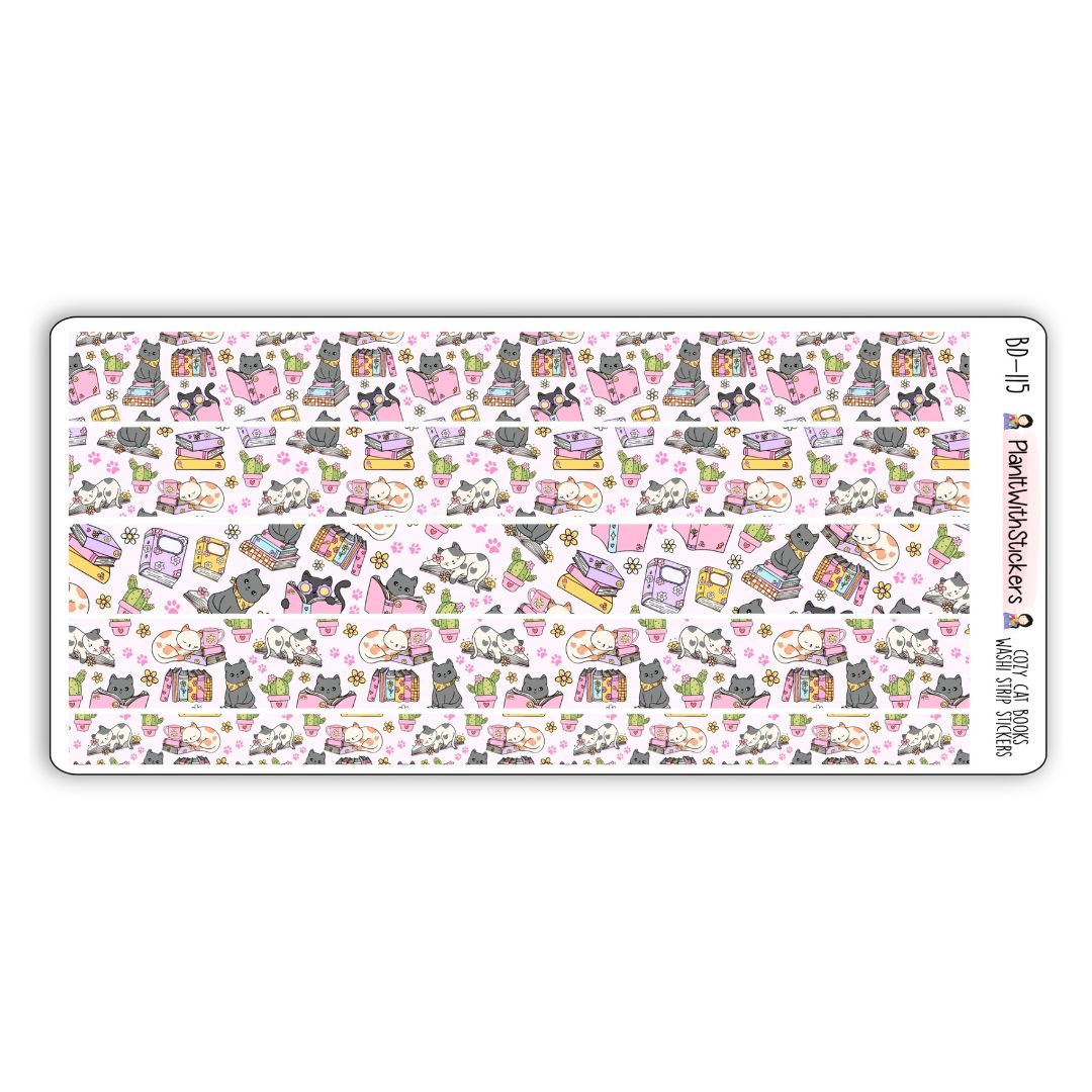 Cozy Cat Books Long Washi Strips