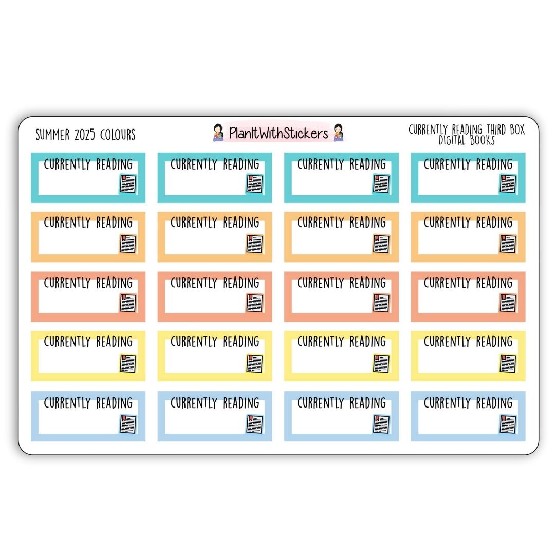 Currently Reading (Digital Book) Stickers – Summer 2025 Collection