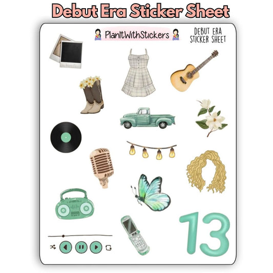 Eras Collection Deco Sticker Sheets (10 Eras Available)