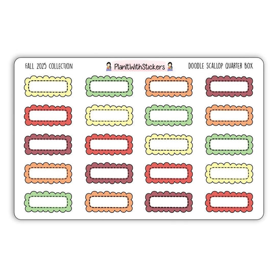 Doodle Half Box Planner Stickers – Fall 2025 Collection