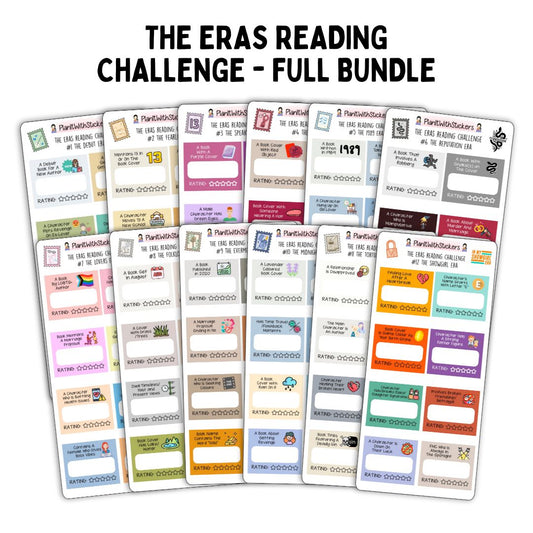 BUNDLE -  The Eras Reading Challenge Book Prompt Stickers