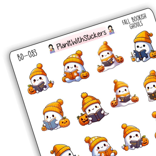 Fall Bookish Ghouls Stickers – Fall 2025 Collection