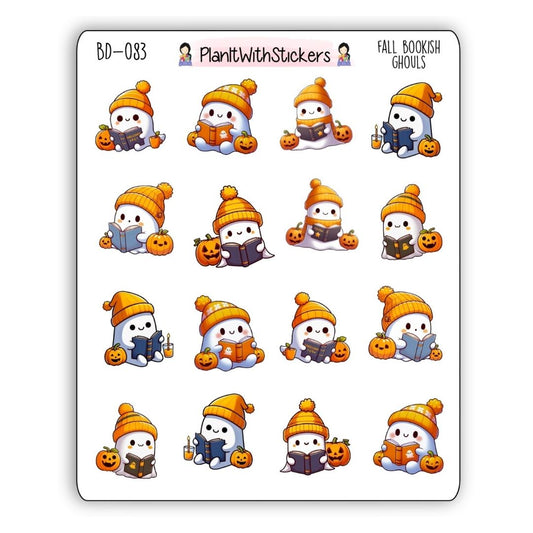 Fall Bookish Ghouls Stickers – Fall 2025 Collection