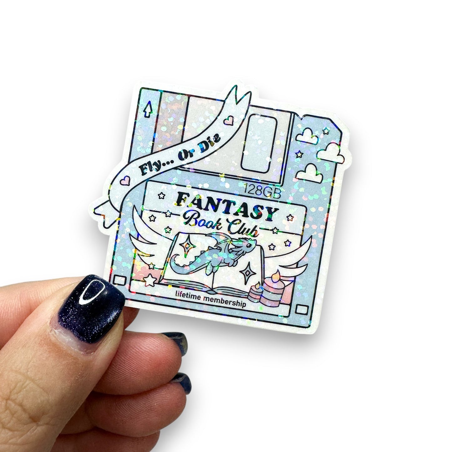 Fantasy Floppy Disk Die Cut Sticker