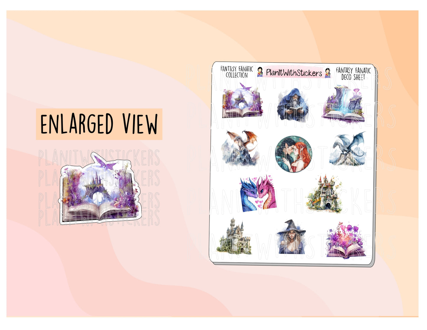 Fantasy Fanatics Journaling Deco Sticker Sheet