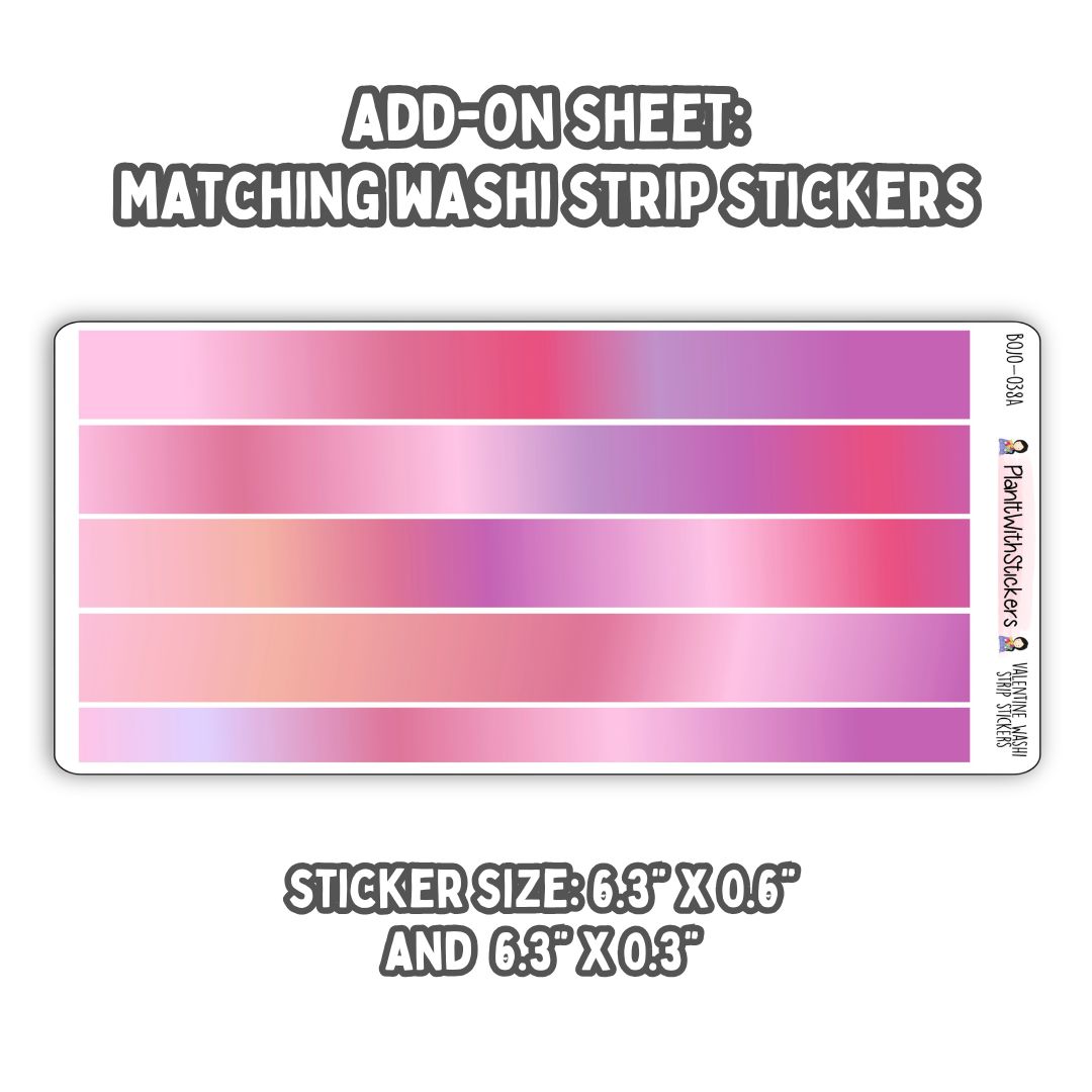 Reading Recap Journaling Stickers – Valentine (February)