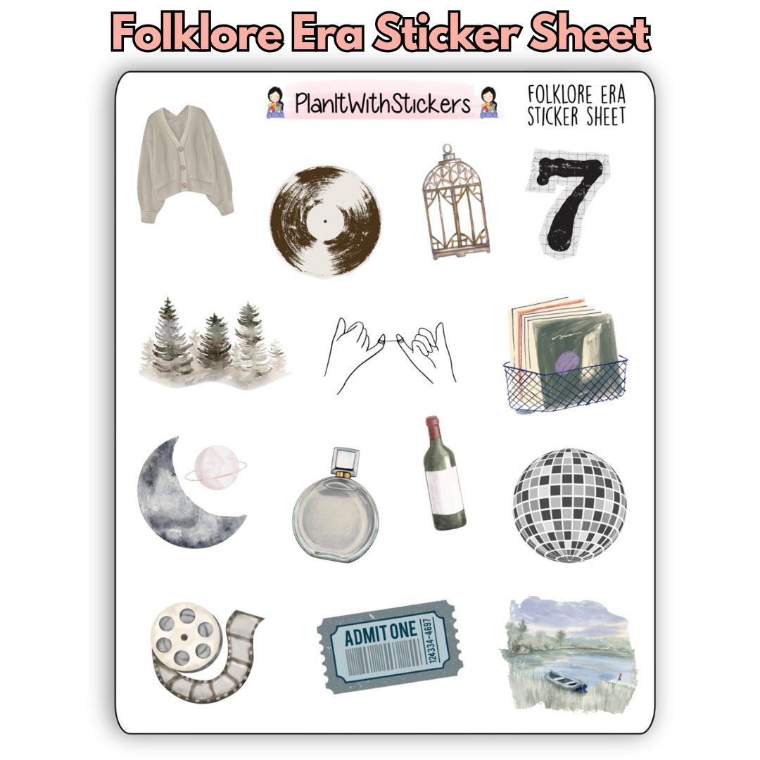 Eras Collection Deco Sticker Sheets (10 Eras Available)