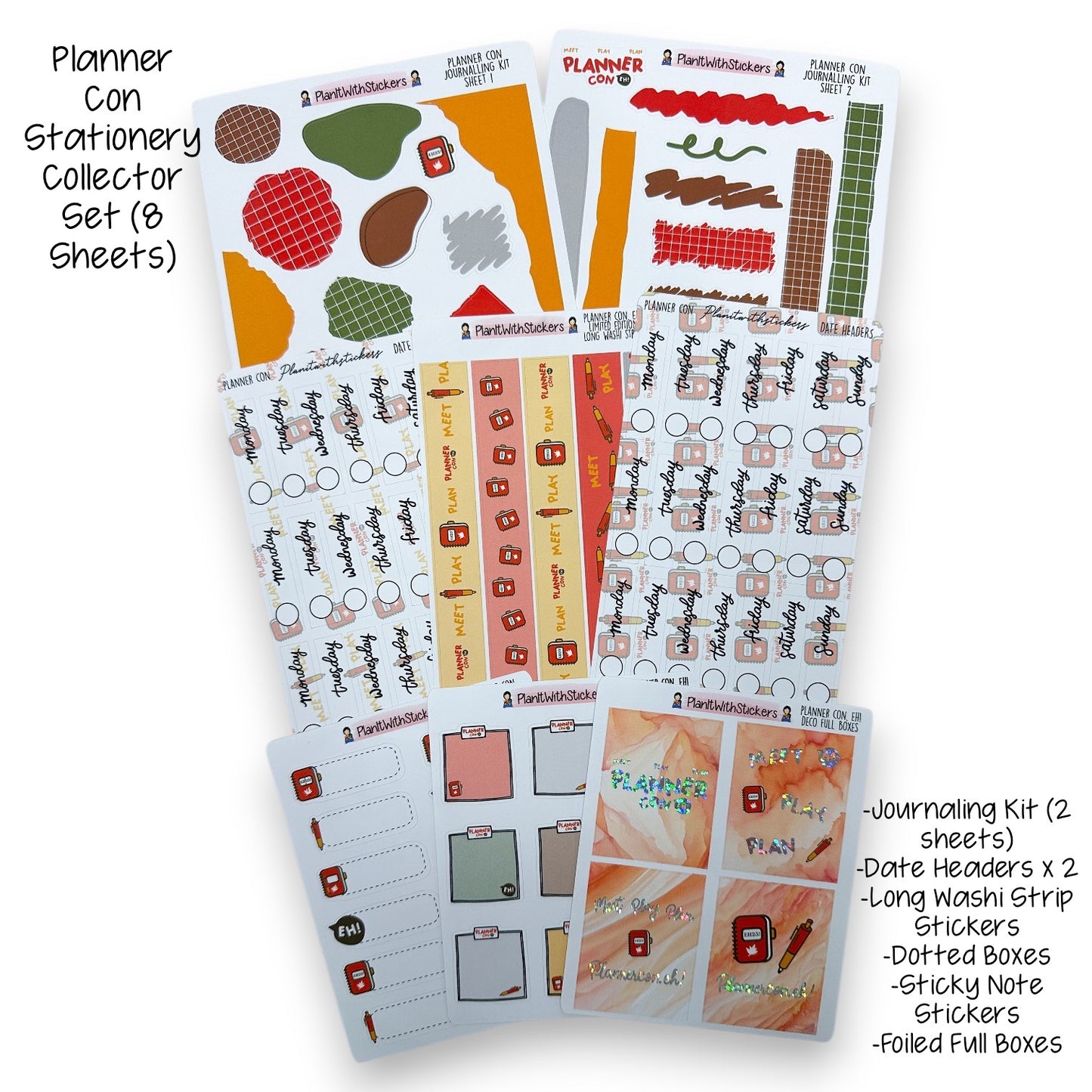 Planner Con, Eh! 2025 – Limited Edition Sticker Collection (Pre-Order)