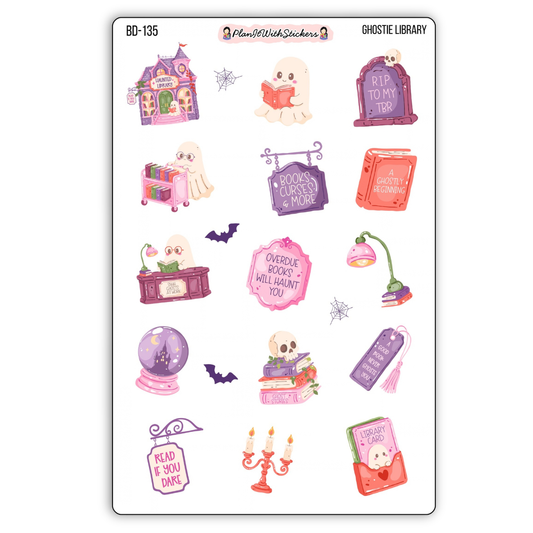 Ghostie Library Deco Stickers